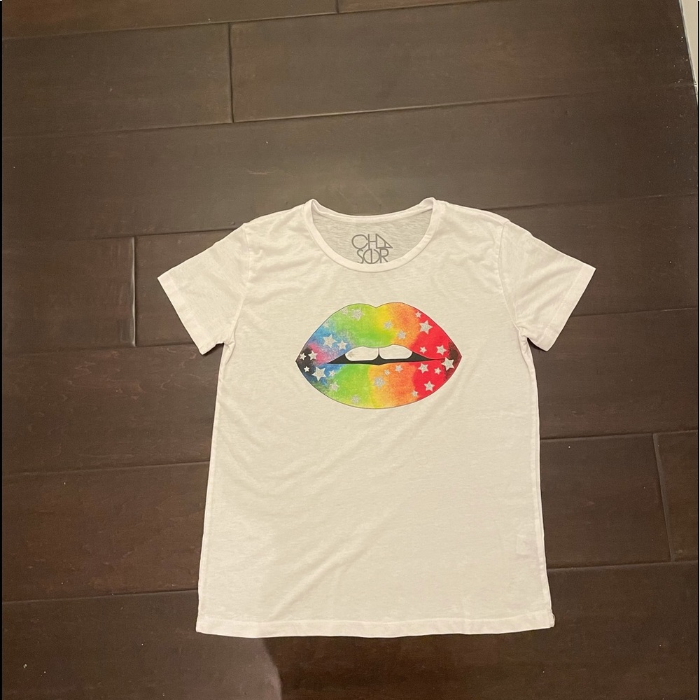 CHASER WHITE WITH RAINBOW LIPS AND SPARKLES